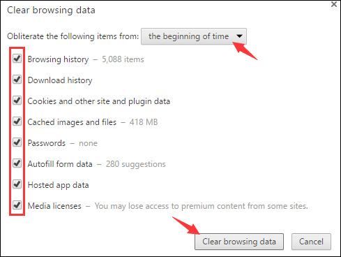 Chrome Browsing Data