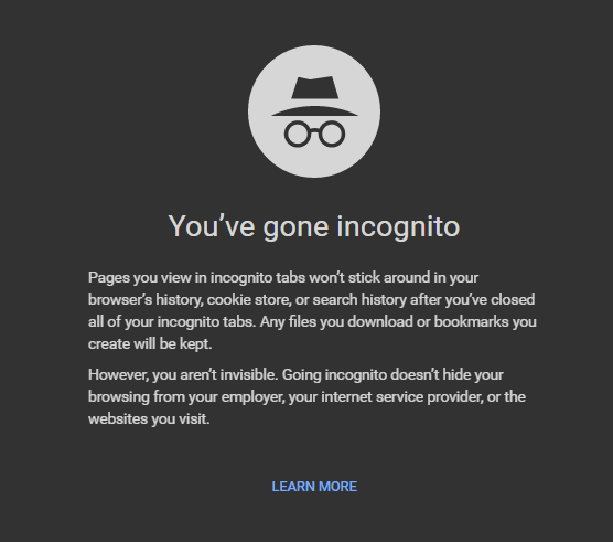  Incognito Mode